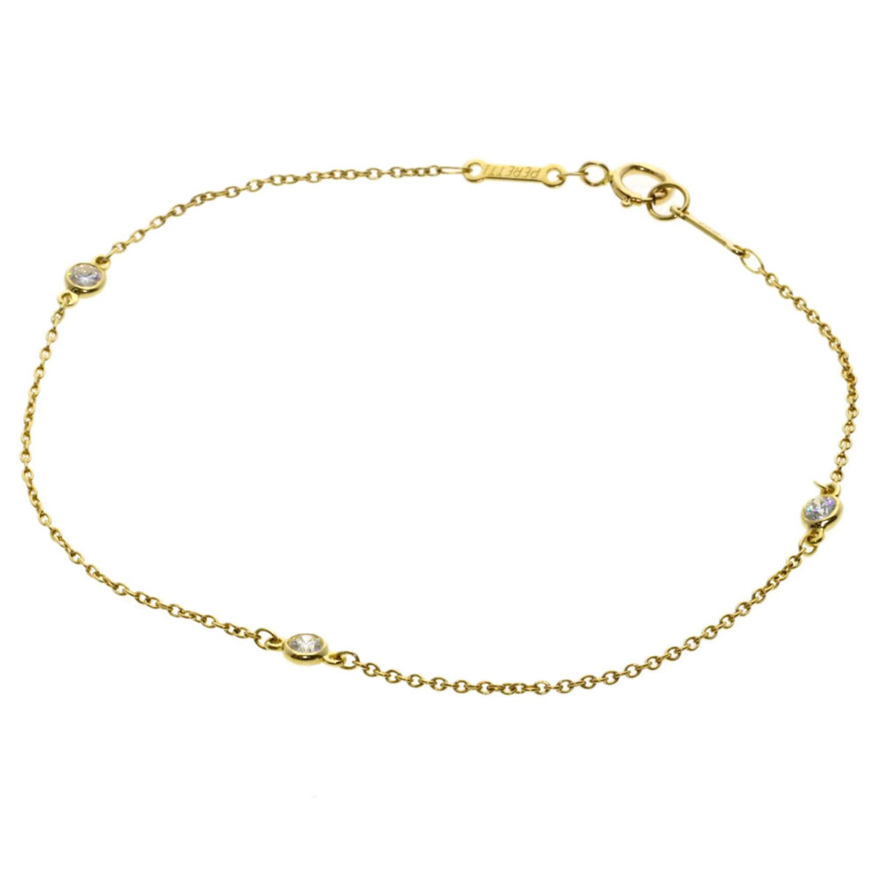 TIFFANY Authentic 18k Gold Diamond Charm Bracelet